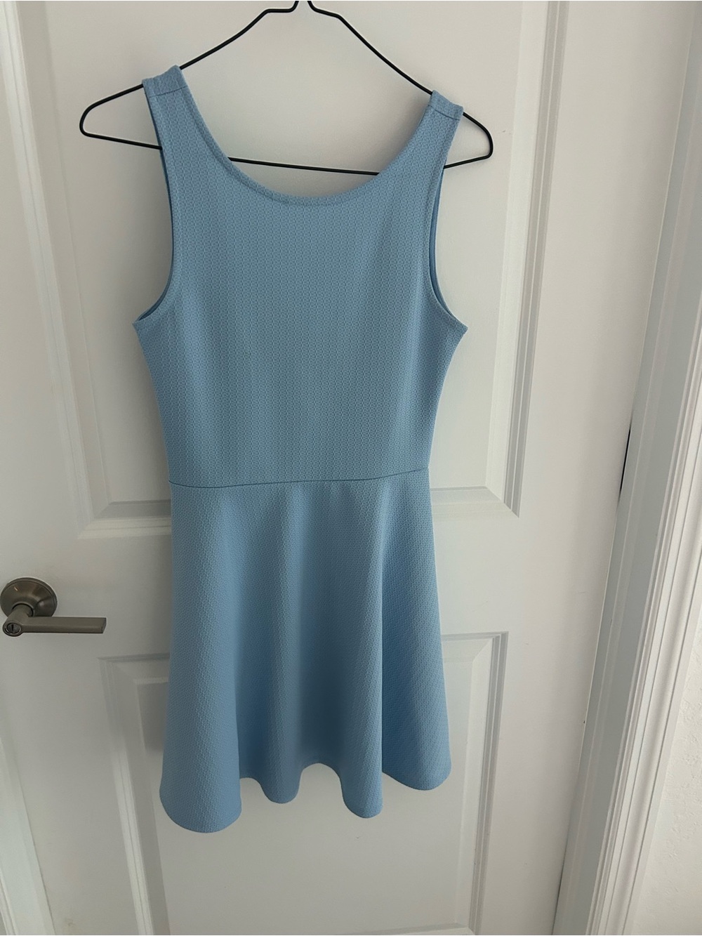 H&M Light Blue Sleeveless Skater Dress